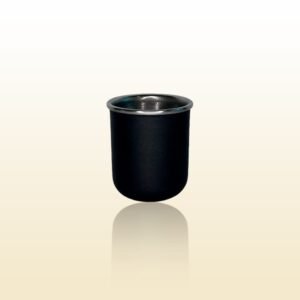 Mate de acero inoxidable color negro.