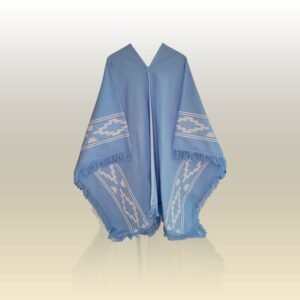 PONCHO INCAICO FLECO LIVIANO DE 2m. | CELESTE