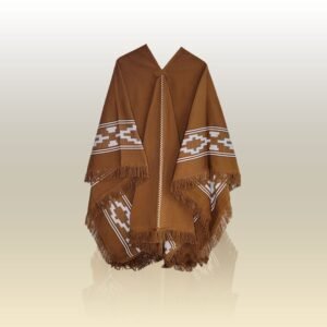 PONCHO INCAICO FLECO LIVIANO DE 2m. | MARRON